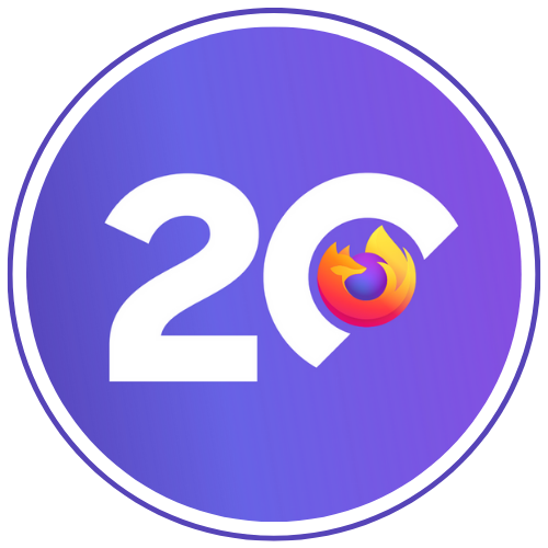 Firefox 20th Anniversary Badge