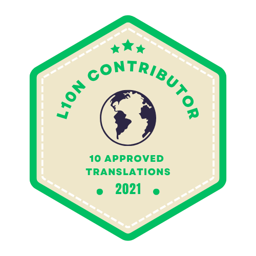 2021 L10n Badge