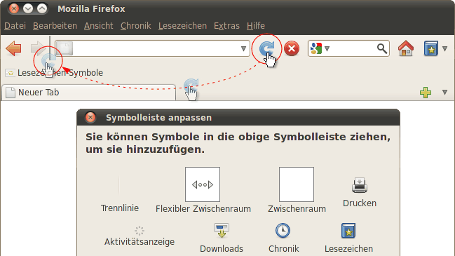 SymbolleisteAnpassen_Linux