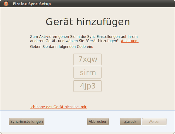 Sync einrichten Linux 03