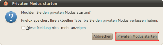 Privater Modus starten Linux 01