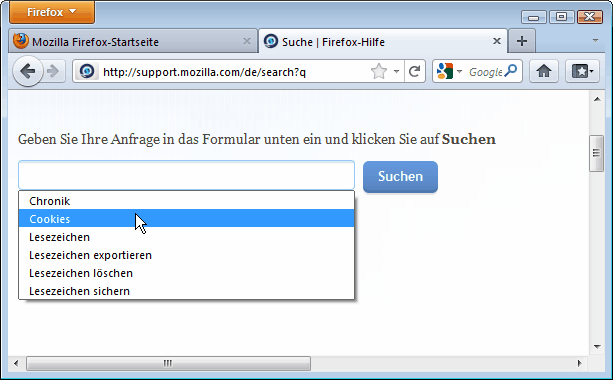 Formular-Autovervollständigung Win Fx5 03