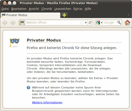 Privater Modus Linux 03