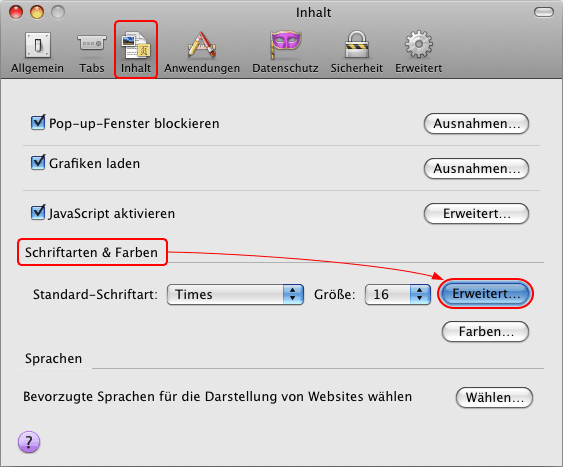 Schriftarten und Farben ändern (Mac) 02