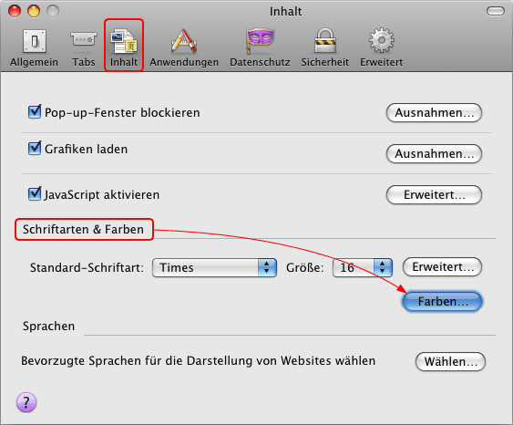 Schriftarten und Farben ändern (Mac) 03