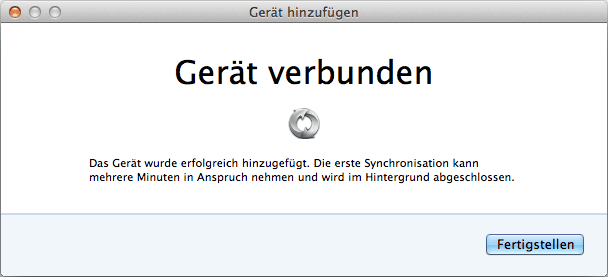 Sync einrichten - Mac - 10