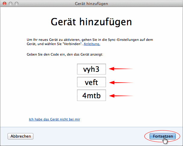 Sync einrichten - Mac - 09