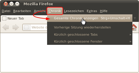 Chronik öffnen Fx8 Linux 01