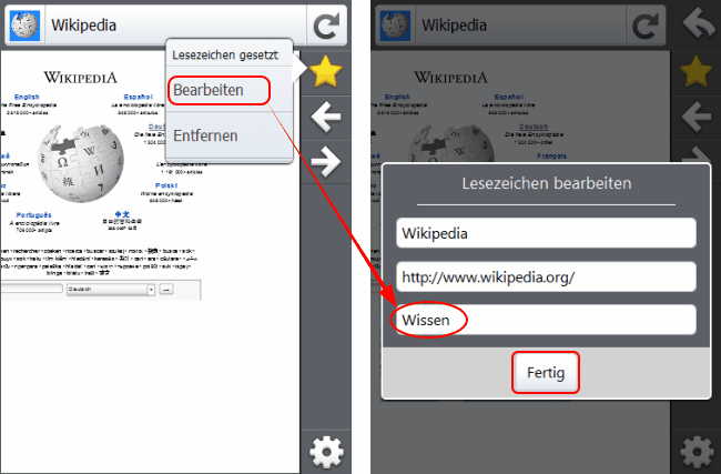 Lesezeichen hinzufügen Mobilgeräte - 02+03