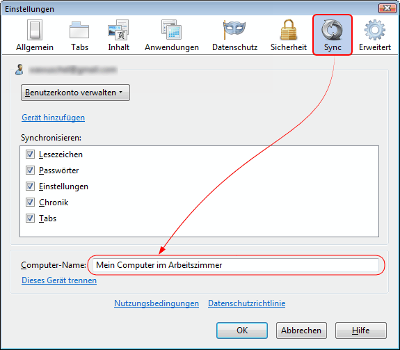 Firefox-Sync-Benutzerkonto verwalten - Win - 04