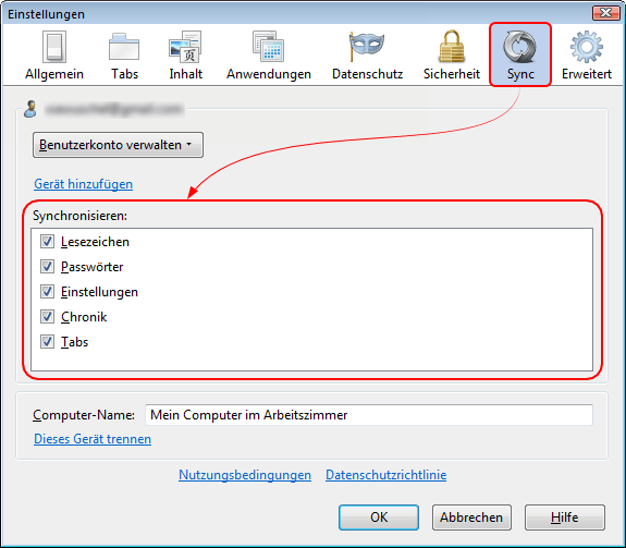 Firefox-Sync-Benutzerkonto verwalten - Win - 05