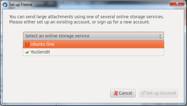 Ubuntu One added to list of Filelink Providers