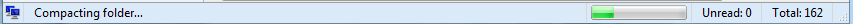 Compacting folder message