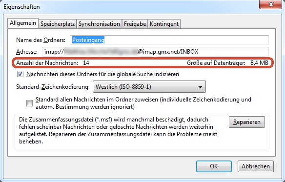 Ordnereigenschaften tb17