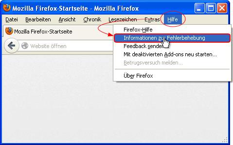 Firefox zurücksetzen - WinXP - Fx18.0.1 - 1