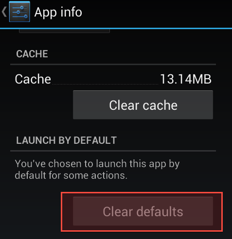 Android ICS Clear defaults - Cropped