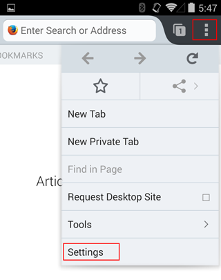 android setting