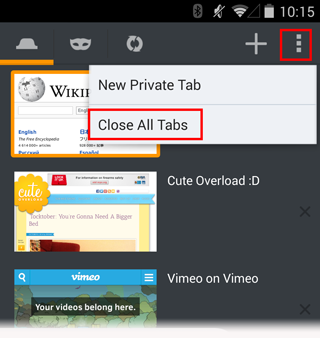 close all tabs android