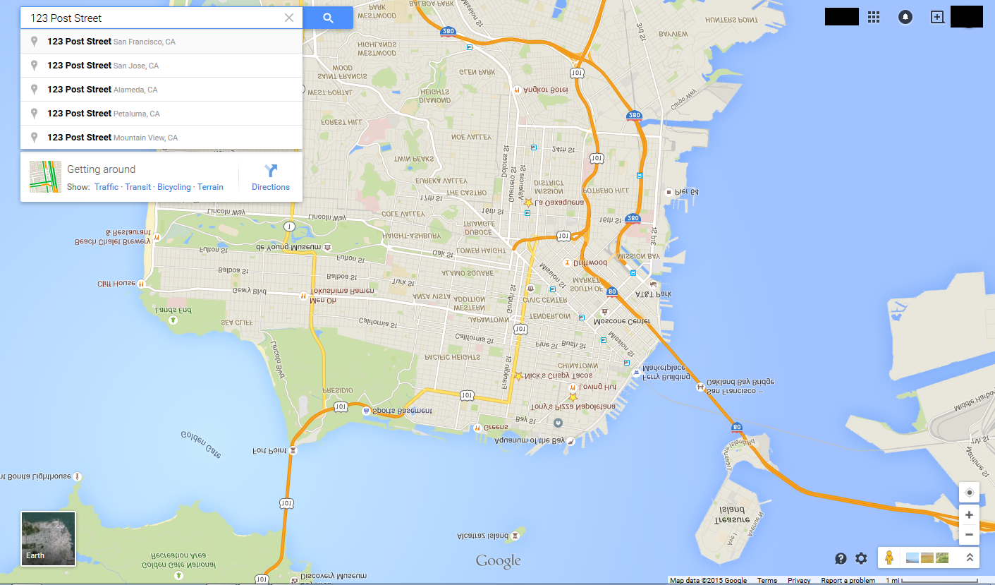 Inverted Google Maps