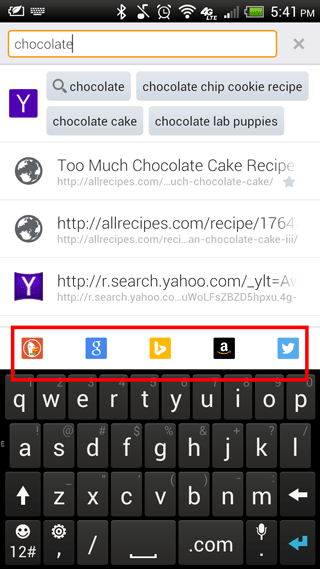 quick search android