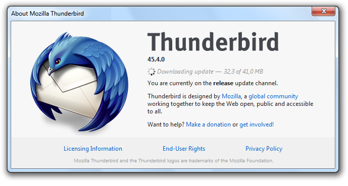 Thunderbird の更新 | Thunderbird ヘルプ