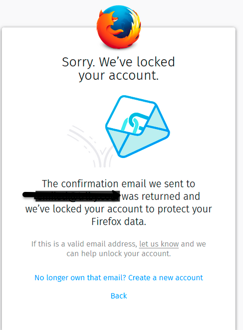 You Firefox account has been locked