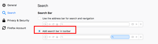 Firefox Search Bar Show Engine Names (Firefox 43+)