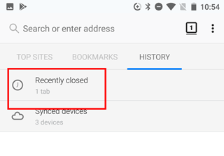 recently closed android 57