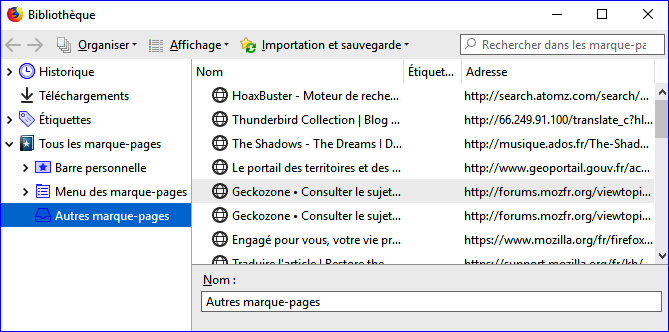 Comment Garder Les Marques Pages Avant De Réinstaller Firefox Les marque-pages dans Firefox | Assistance de Firefox