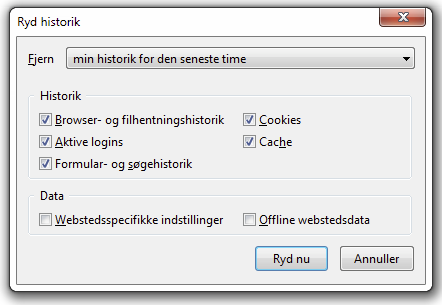 Firefox Clear Recent History dialog