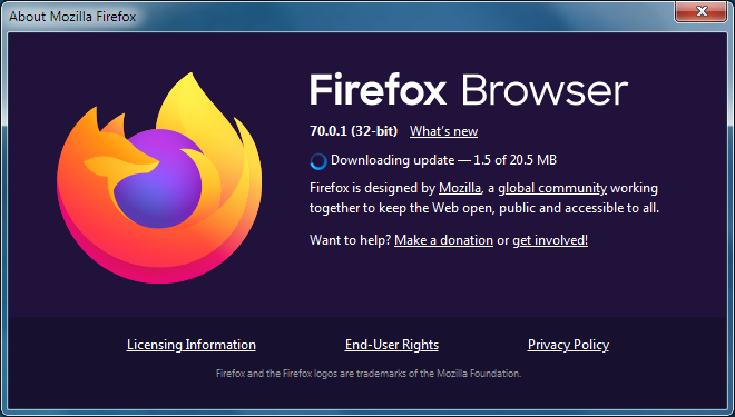 ปรับรุ่น Firefox ให้ทันสมัย | ความช่วยเหลือ Firefox