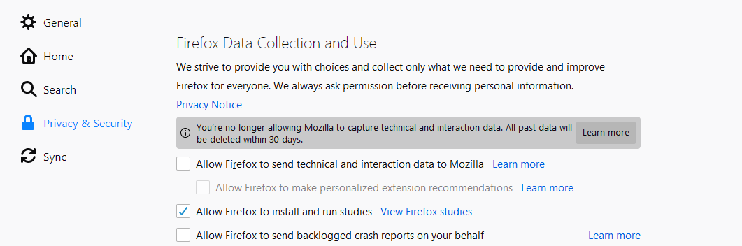 Fx72-DataCollectionOpt-out