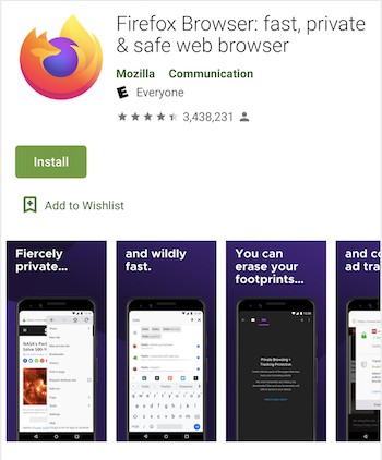 Firefox: navegador privado – Apps no Google Play