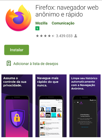 Firefox: navegador privado – Apps no Google Play