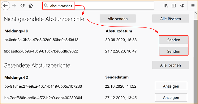 Problemlösungen und Vermeidung von Firefox-Abstürzen (unerwartetes Beenden) | Hilfe zu Firefox