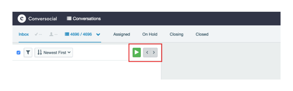 Conversocial - Play button