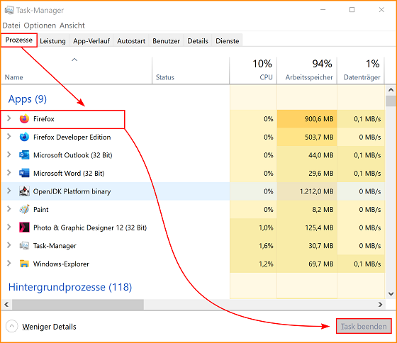 Firefox Wird Bereits Ausgeführt Reagiert Aber Nicht Problemlösung „Firefox wird bereits ausgeführt, reagiert aber nicht