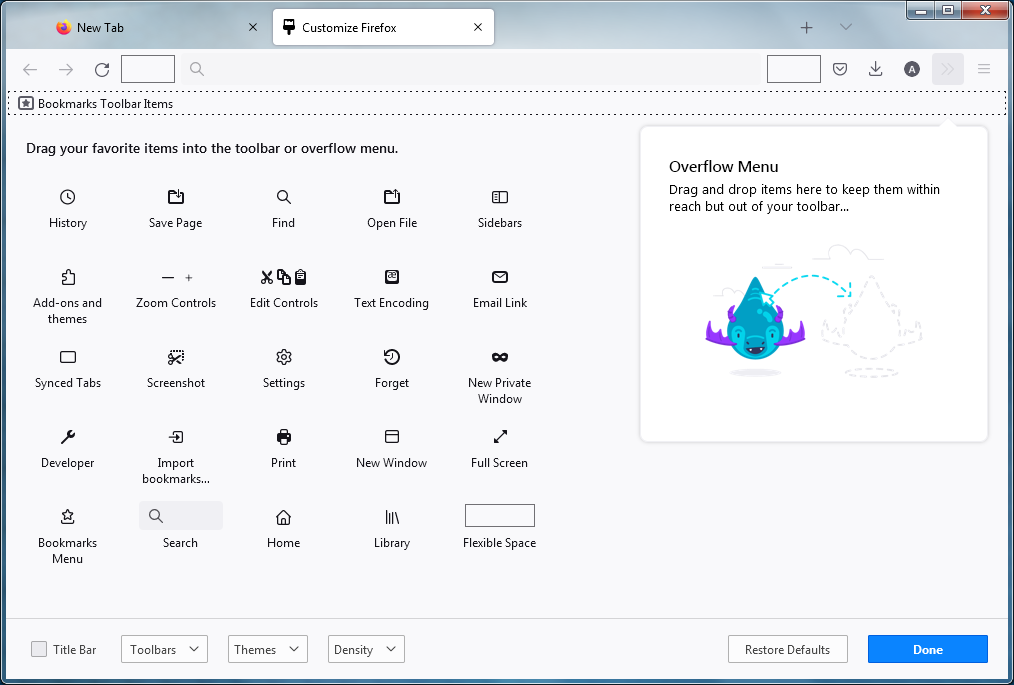 How to add an Extension button to the Firefox toolbar