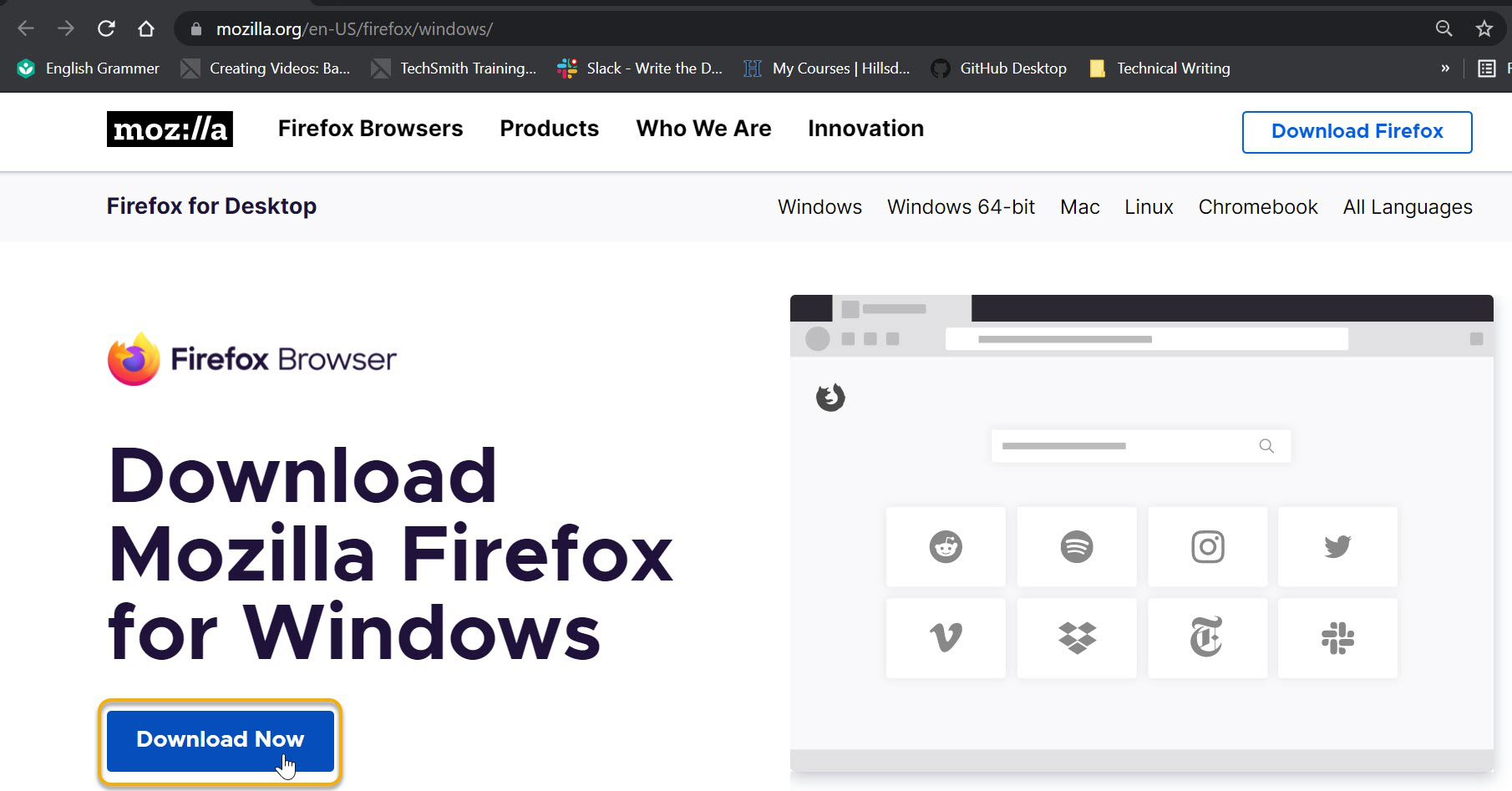 Download Firefox on Windows from the Microsoft Store