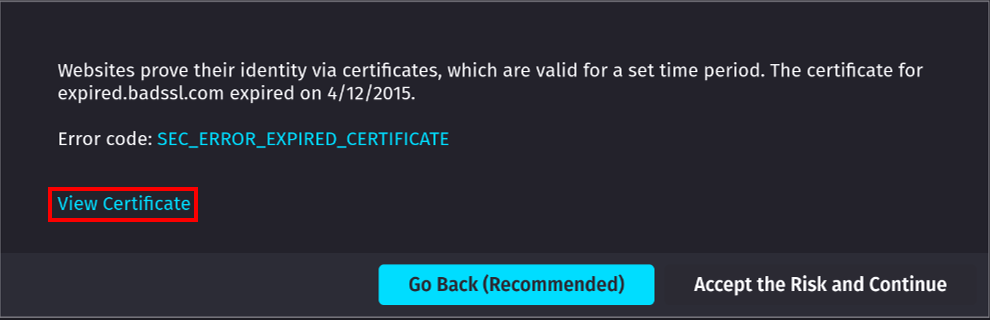 view-bad-certificate