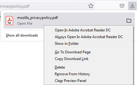 View PDF files in Firefox or choose another viewer | Firefox Help