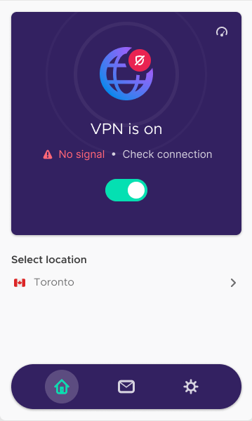 VPN is on - check