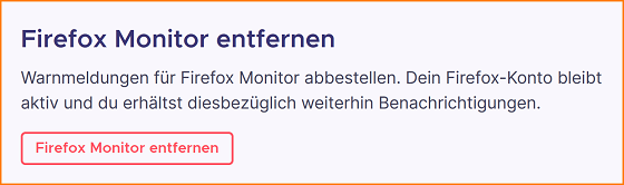 Monitor entfernen