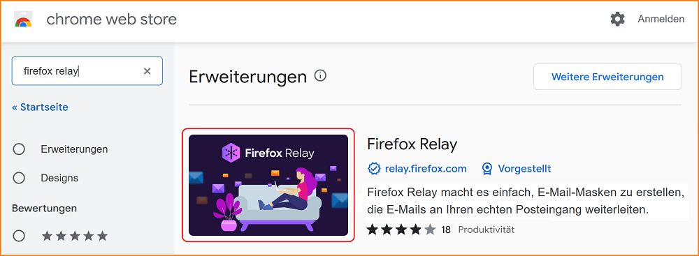 Relay in Chrome installieren 1