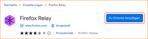 Relay in Chrome installieren 2