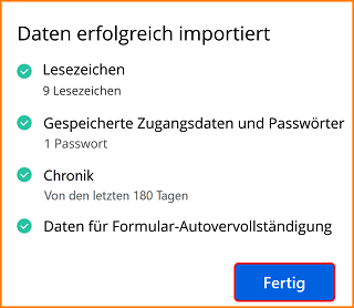 Datenimport aus Chrome 4 fx114