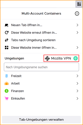 Umgebungen mit VPN fx115