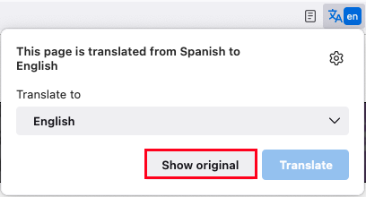Show original translation