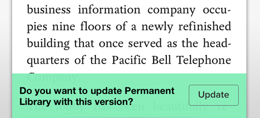 Permanent library update