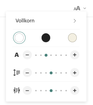 Display settings WEB